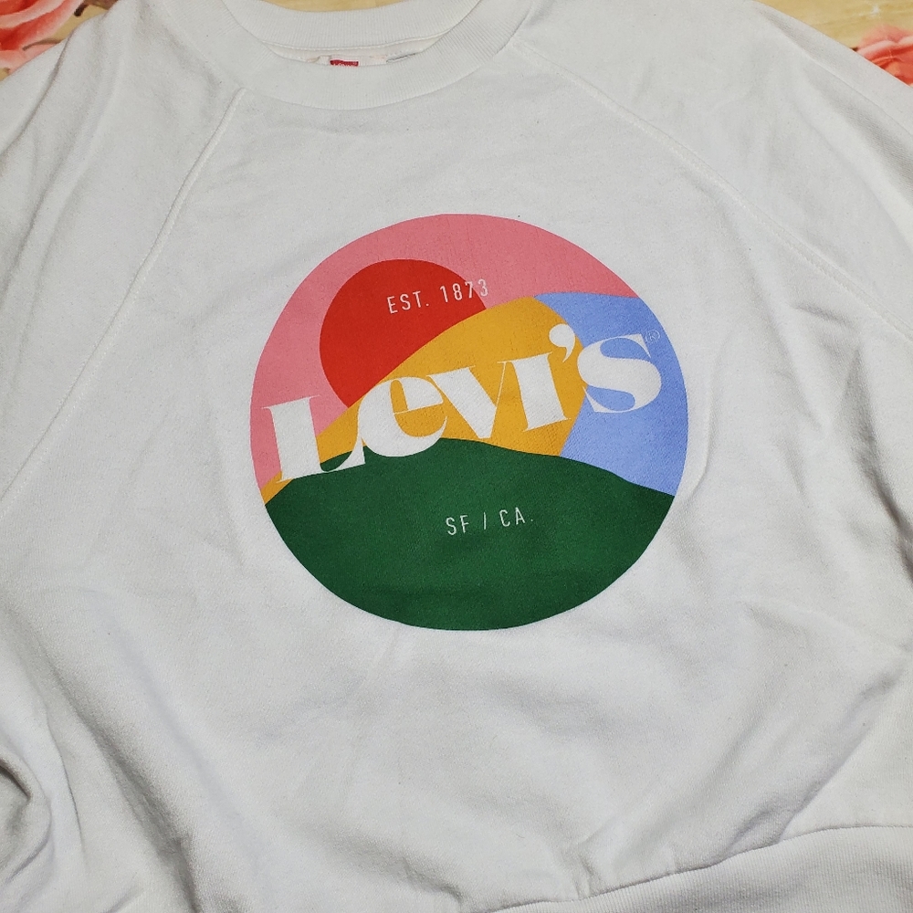 Levi's cropped white sweatshirt - Picture 7 of 9